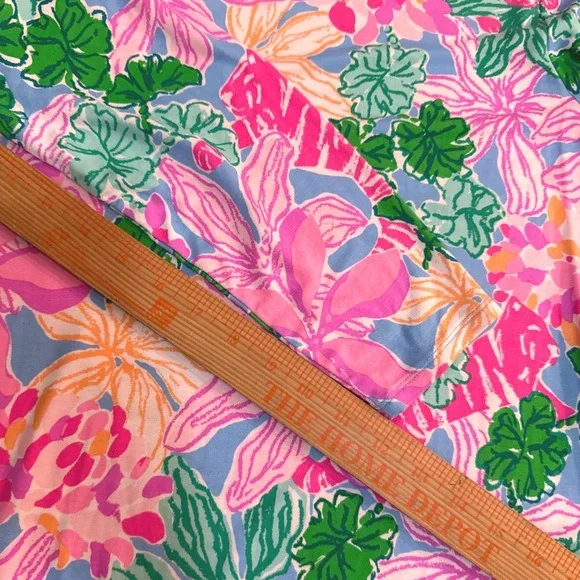 Lilly Pulitzer Morgann Maxi Dress 3/4 Sleeve Pastel Multi Color Tigers Lair M - Picture 10 of 10